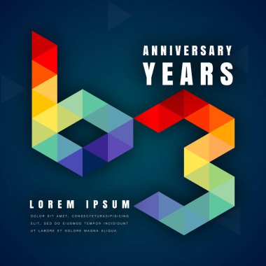 Yıldönümü Amblemler şablon tasarımı