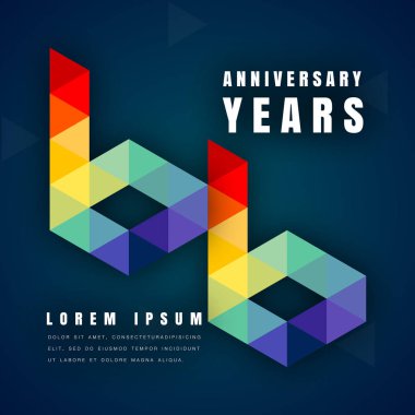 Yıldönümü Amblemler şablon tasarımı
