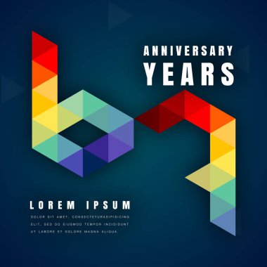 Yıldönümü Amblemler şablon tasarımı