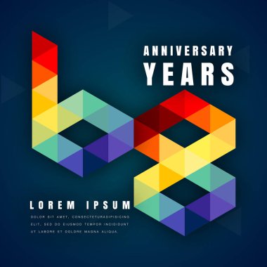 Yıldönümü Amblemler şablon tasarımı