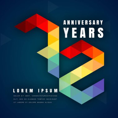 Yıldönümü Amblemler şablon tasarımı