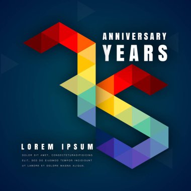 Yıldönümü Amblemler şablon tasarımı