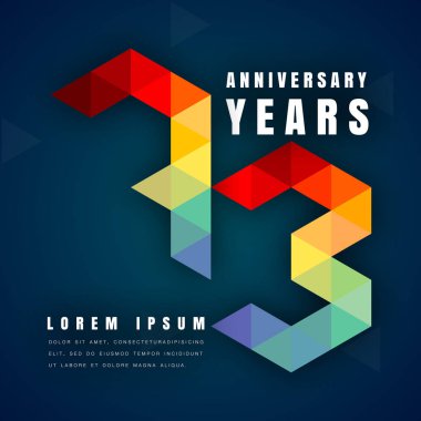 Yıldönümü Amblemler şablon tasarımı