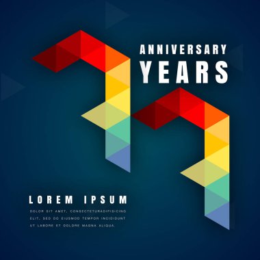 Yıldönümü Amblemler şablon tasarımı