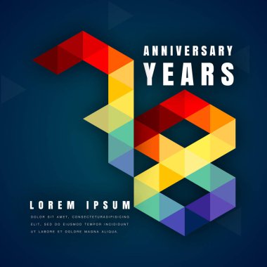 Yıldönümü Amblemler şablon tasarımı