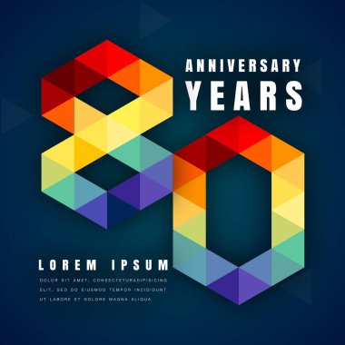 Yıldönümü Amblemler şablon tasarımı