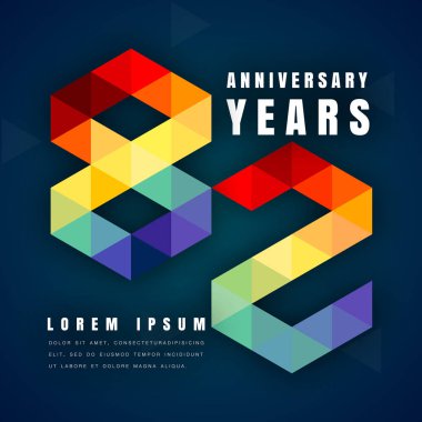 Yıldönümü Amblemler şablon tasarımı