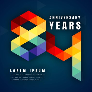 Yıldönümü Amblemler şablon tasarımı