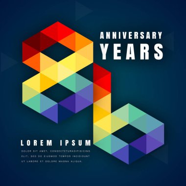 Yıldönümü Amblemler şablon tasarımı
