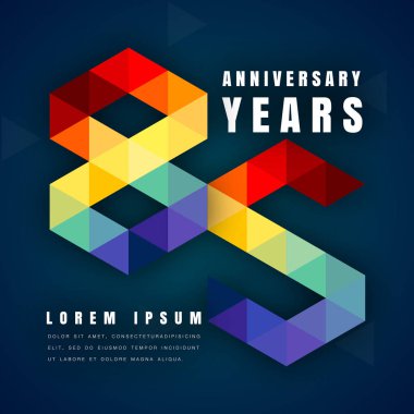 Yıldönümü Amblemler şablon tasarımı