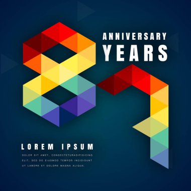 Yıldönümü Amblemler şablon tasarımı