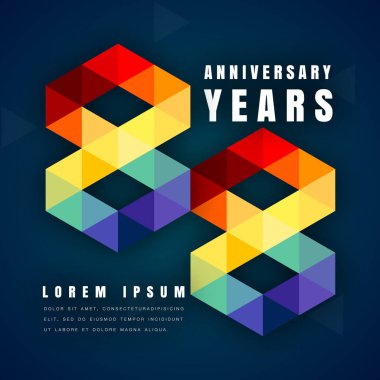 Yıldönümü Amblemler şablon tasarımı