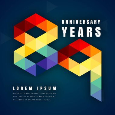 Yıldönümü Amblemler şablon tasarımı