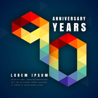 Yıldönümü Amblemler şablon tasarımı