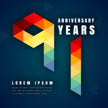 Yıldönümü Amblemler şablon tasarımı