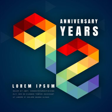 Yıldönümü Amblemler şablon tasarımı