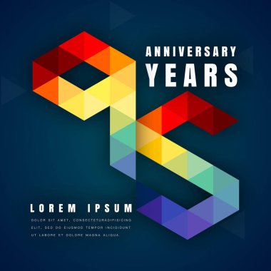 Yıldönümü Amblemler şablon tasarımı