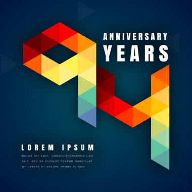 Yıldönümü Amblemler şablon tasarımı