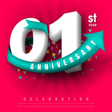 Yıldönümü Amblemler şablon tasarımı