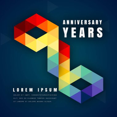 Yıldönümü Amblemler şablon tasarımı