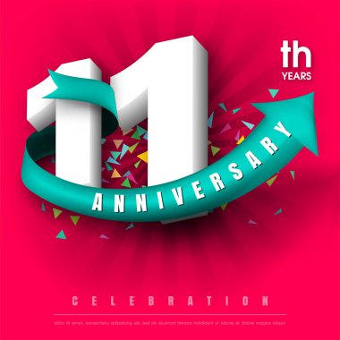 Yıldönümü Amblemler şablon tasarımı