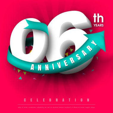 Yıldönümü Amblemler şablon tasarımı