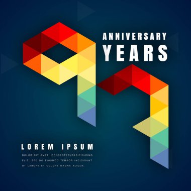 Yıldönümü Amblemler şablon tasarımı