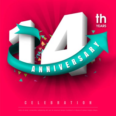 Yıldönümü Amblemler şablon tasarımı