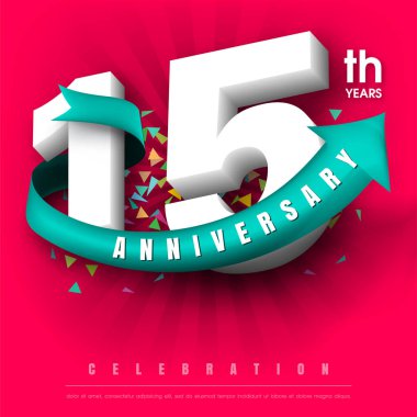 Yıldönümü Amblemler şablon tasarımı