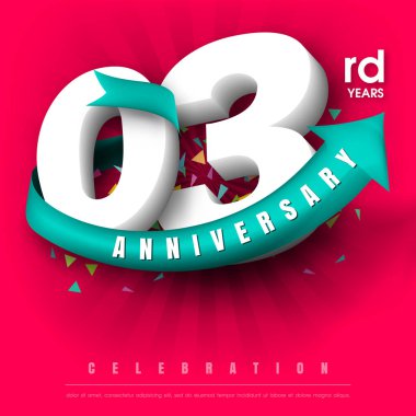 Yıldönümü Amblemler şablon tasarımı