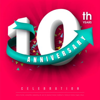 Yıldönümü Amblemler şablon tasarımı