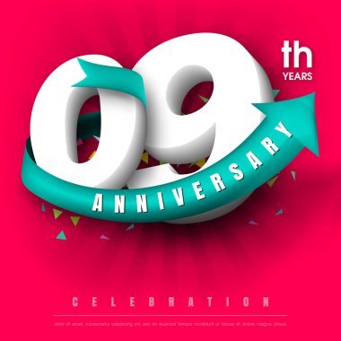 Yıldönümü Amblemler şablon tasarımı