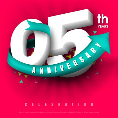 Yıldönümü Amblemler şablon tasarımı