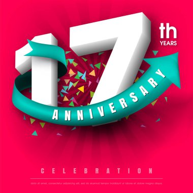 Yıldönümü Amblemler şablon tasarımı