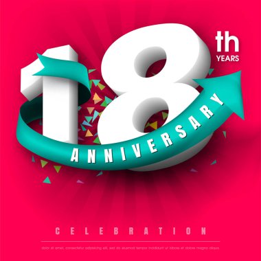 Yıldönümü Amblemler şablon tasarımı