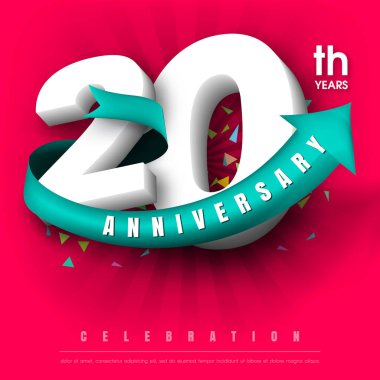 Yıldönümü Amblemler şablon tasarımı