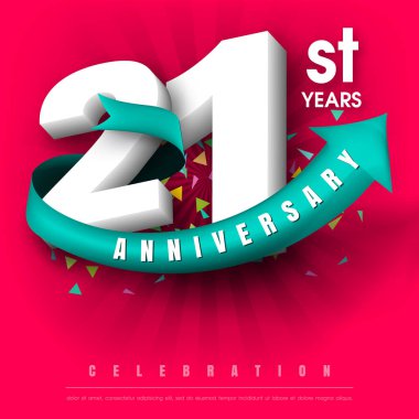 Yıldönümü Amblemler şablon tasarımı