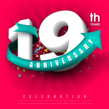 Yıldönümü Amblemler şablon tasarımı