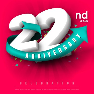 Yıldönümü Amblemler şablon tasarımı