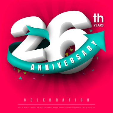 Yıldönümü Amblemler şablon tasarımı