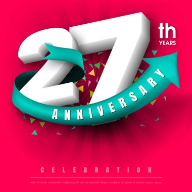 Yıldönümü Amblemler şablon tasarımı