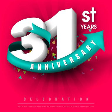 Yıldönümü Amblemler şablon tasarımı