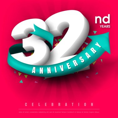 Yıldönümü Amblemler şablon tasarımı