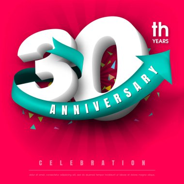 Yıldönümü Amblemler şablon tasarımı