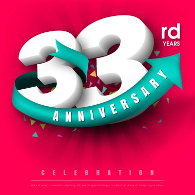 Yıldönümü Amblemler şablon tasarımı