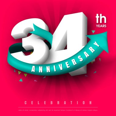 Yıldönümü Amblemler şablon tasarımı