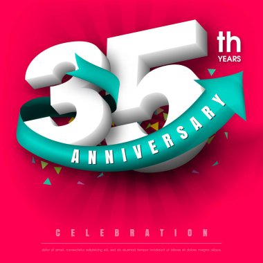 Yıldönümü Amblemler şablon tasarımı