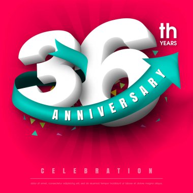 Yıldönümü Amblemler şablon tasarımı