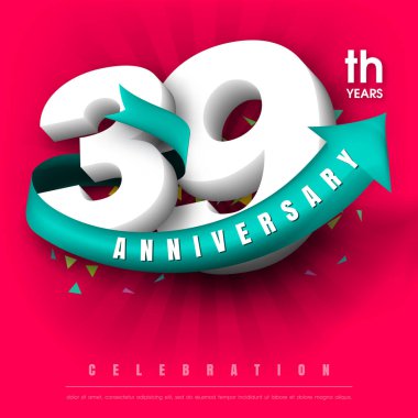 Yıldönümü Amblemler şablon tasarımı