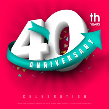 Yıldönümü Amblemler şablon tasarımı